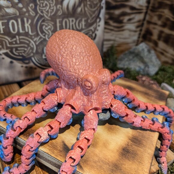 Articulated Spinning Flexi Octopus Fidget Toy Ocean Animal 3D Printed - Picture 12 of 16